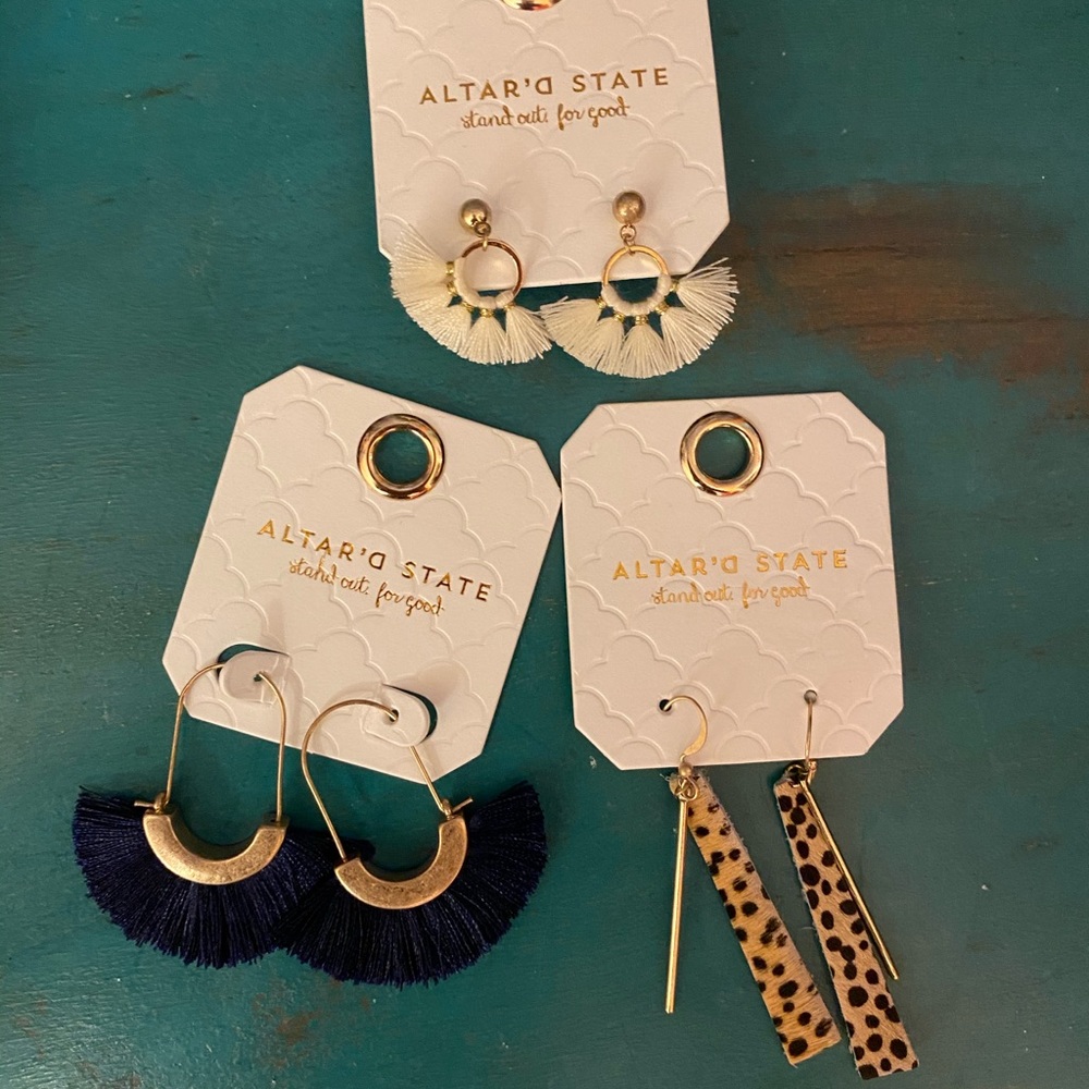 Set of 3 Altar’d State boho earrings!